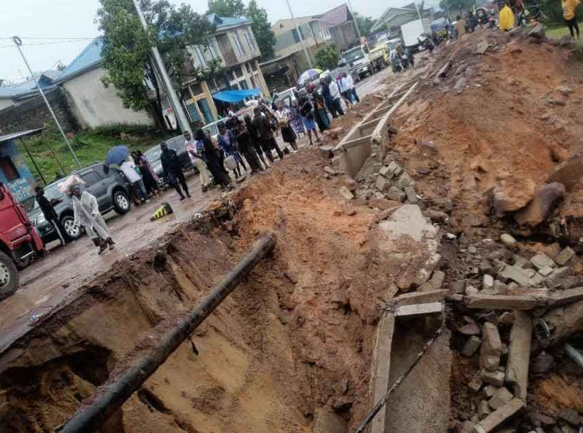 Nouvelle érosion sur la route Matadi: un cauchemar pour les ingénieurs du Génie Civil