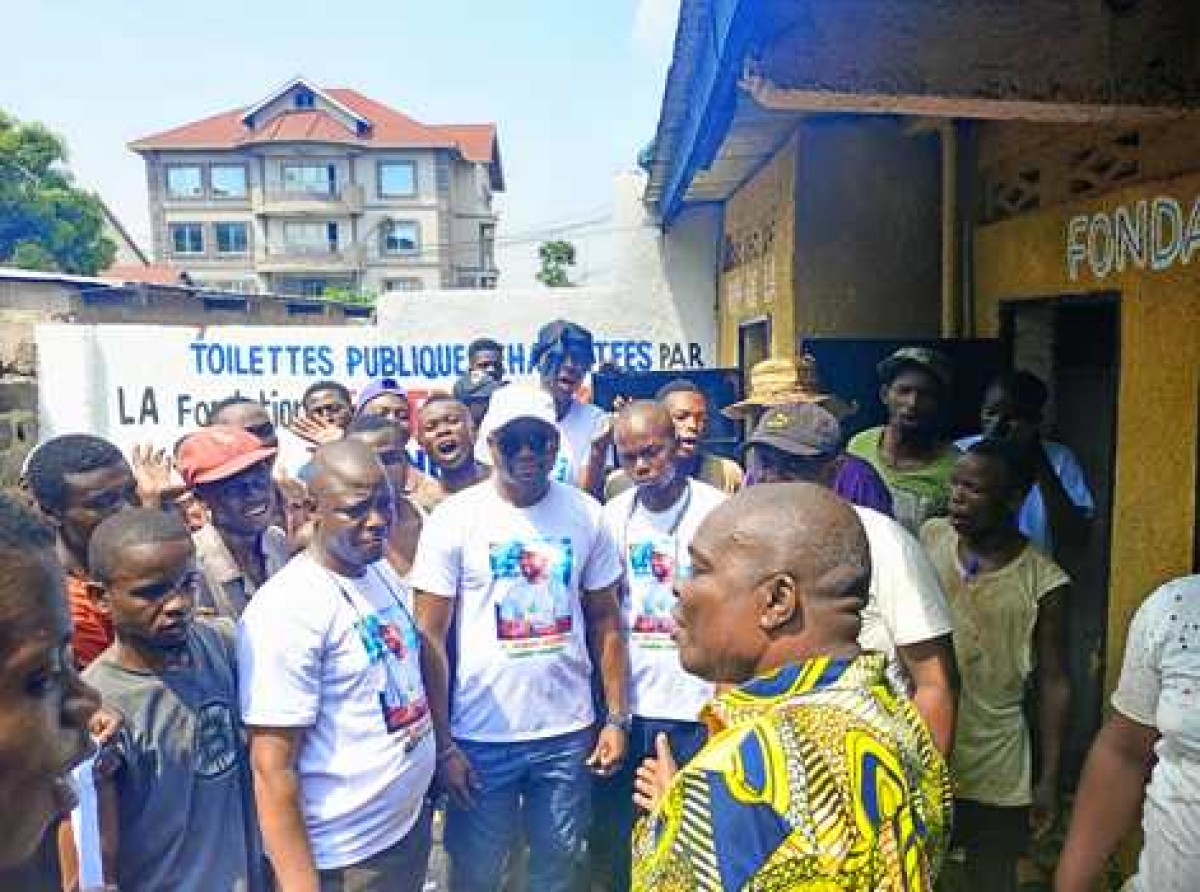 Fohuma en action, Binza-Méteo : Hubert Mamba dote les artisans immobiliers des installations hygiéniques modernes