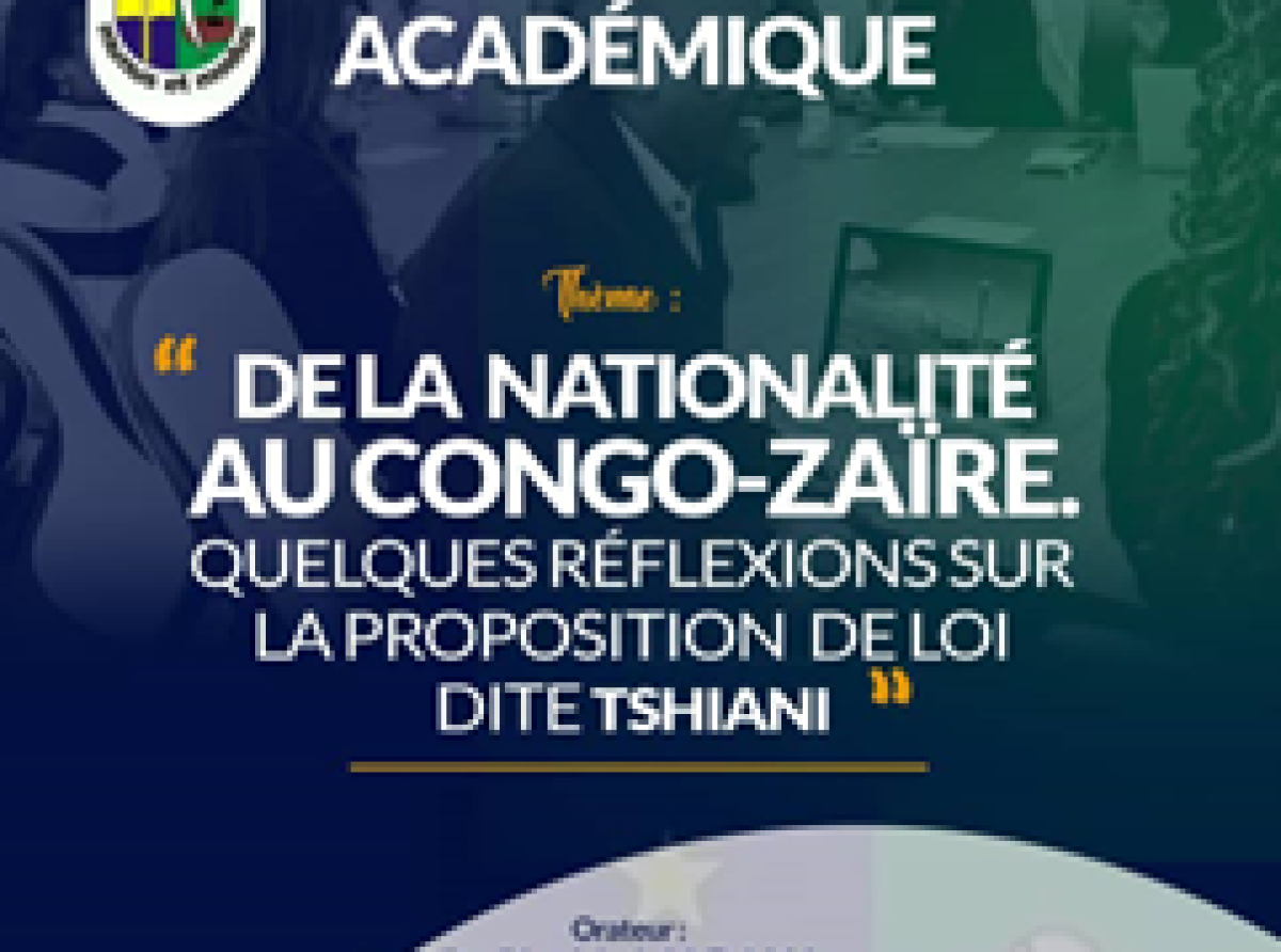 L’Ifasic réfléchit sur la proposition de loi dite Tshiani