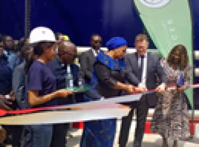 RDC : Eve Bazaïba inaugure la station de traitement des eaux usées de la Bracongo