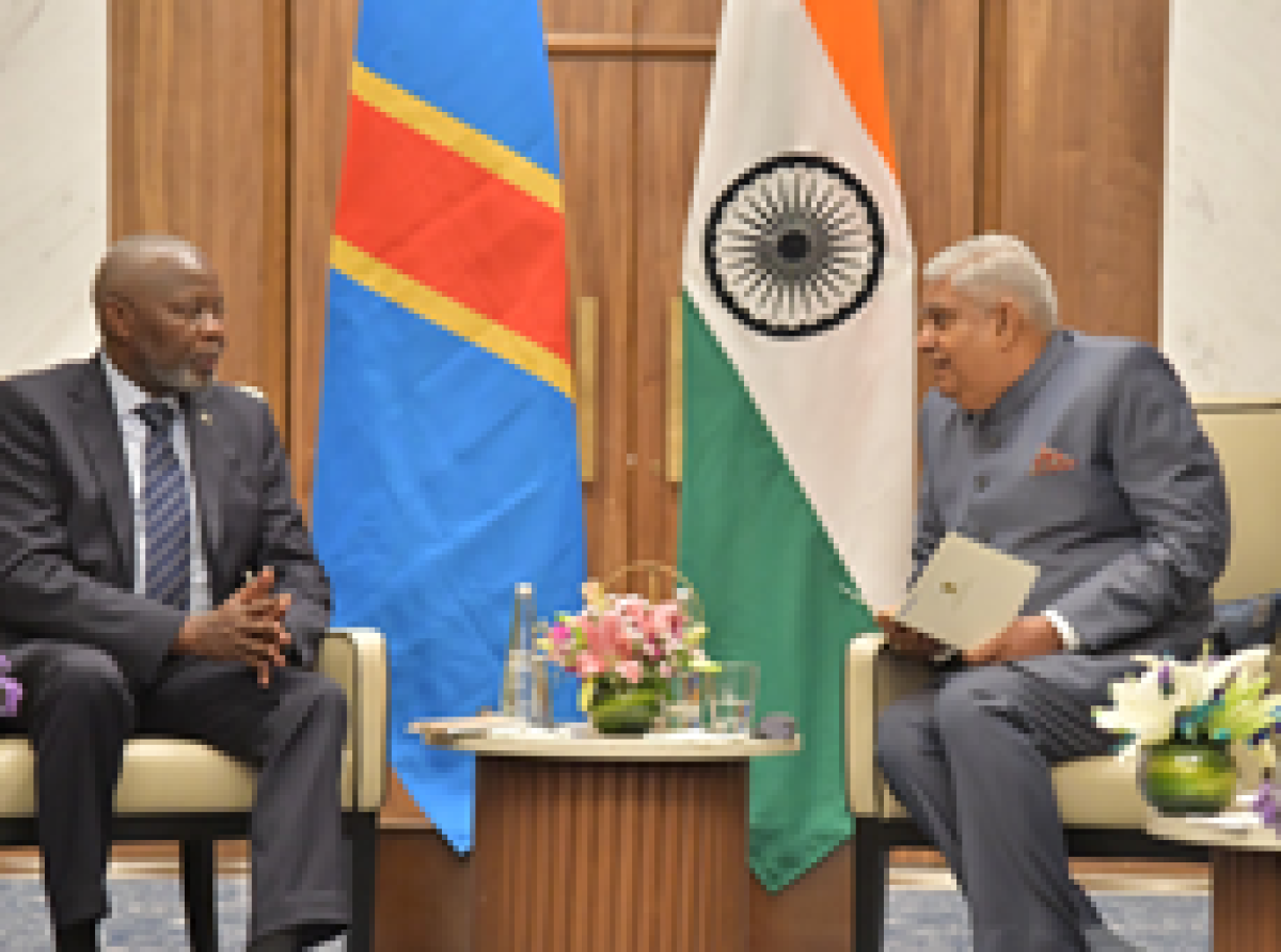 Tête-à-tête vice-président indien et Vital Kamerhe : la RDC au centre des intérêts économiques indiens !