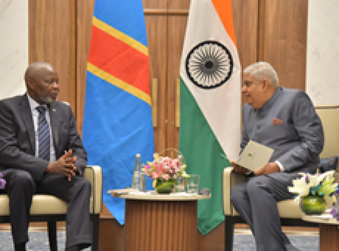 Tête-à-tête vice-président indien et Vital Kamerhe : la RDC au centre des intérêts économiques indiens !