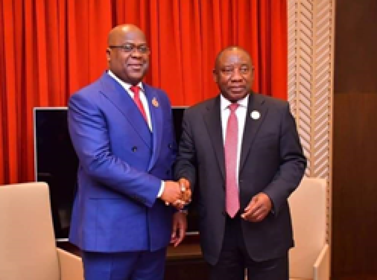 Coopération bilatérale au menu des échanges, RDC-RSA : Félix Tshisekedi et Cyril Ramaphosa en tête-à-tête aujourd’hui à Kinshasa