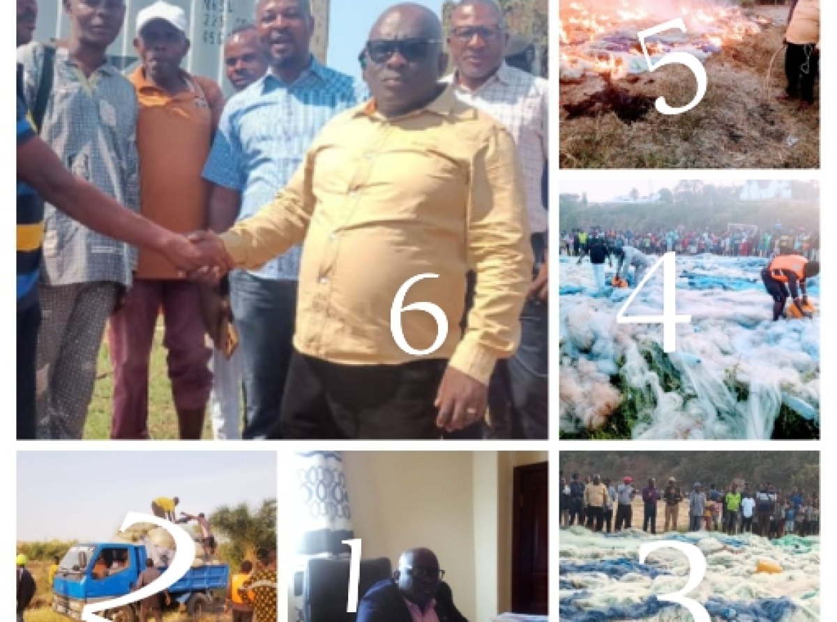 Kalemie : Jerry Kabebe Makanta s’en va-t’en guerre contre les pêcheurs à filets à mailles prohibées dans le Lac Tanganyika