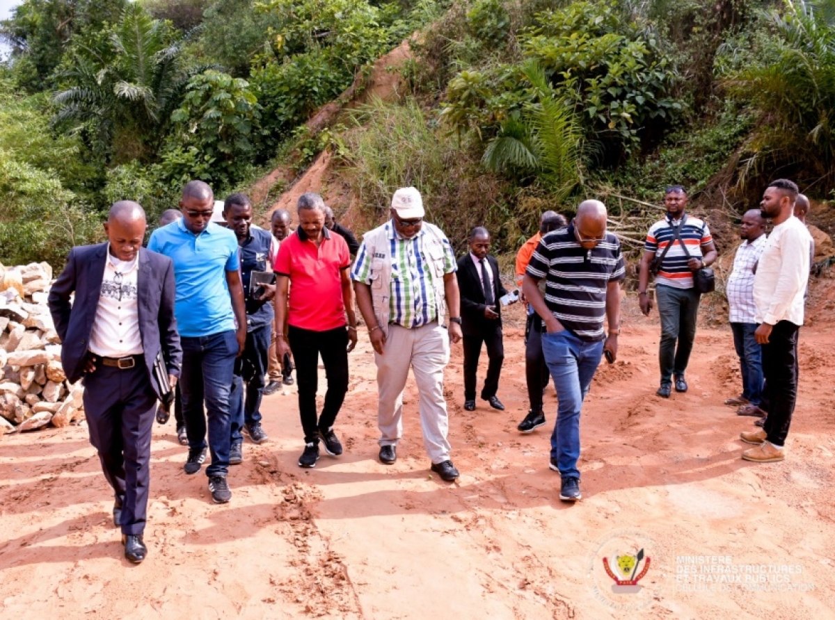 Directeur de Cabinet du Ministre d’Etat aux ITP: Chrysostome Ila Ngongo s'imprègne de l'évolution des travaux de lutte antiérosive au Sankuru