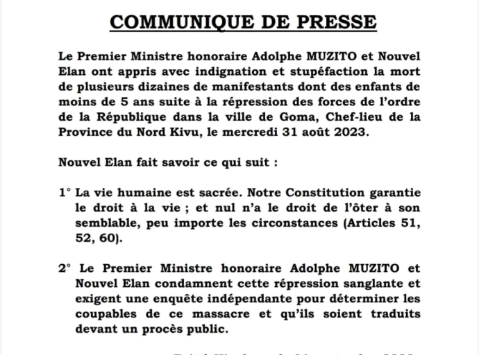 Présidentielle 2023 : Nouvel Elan d’Adolphe Muzito en congrès extraordinaire pour désigner son ticket gagnant !