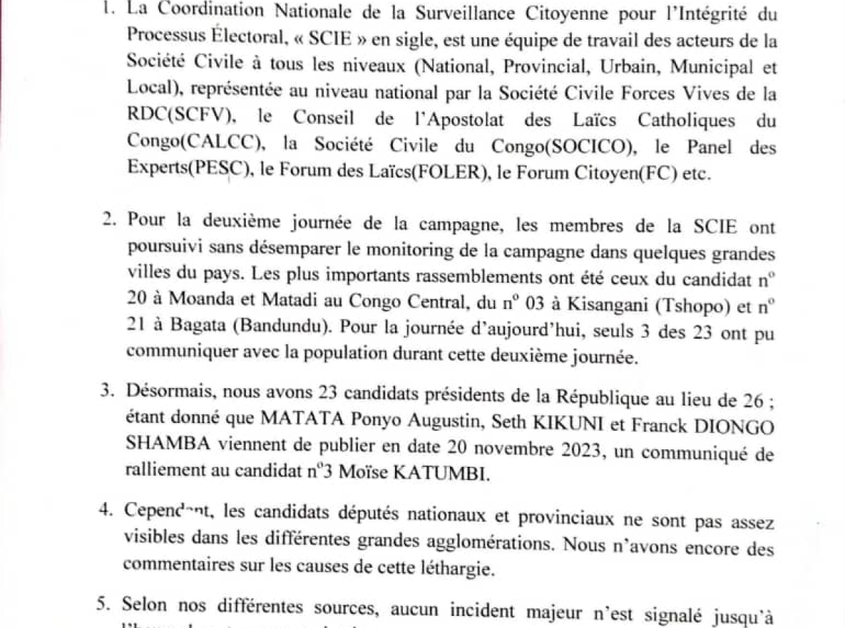 Constat de la Société civile/Forces Vives , Présidentielle 2023 : 23 candidats restent dans la course 