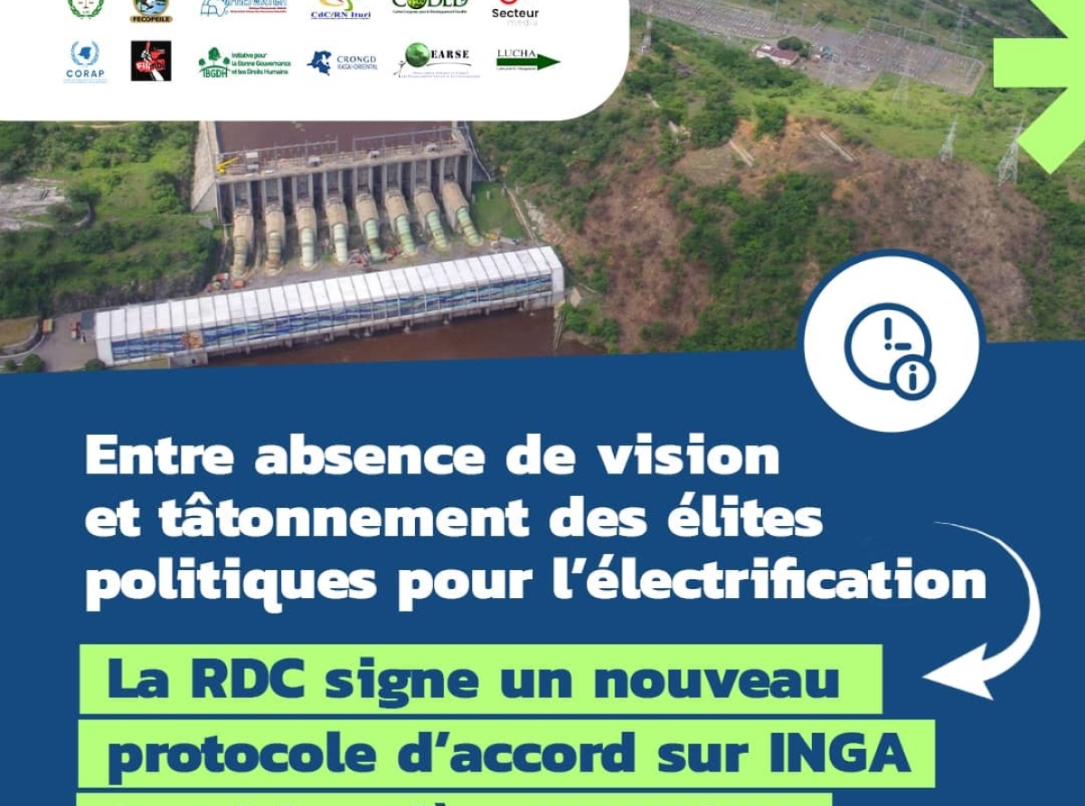 Entre absence de vision et tâtonnement des élites politiques pour l’électrification : La RDC signe un nouveau protocole d’accord sur INGA 3 qui inquiète WAKISHA