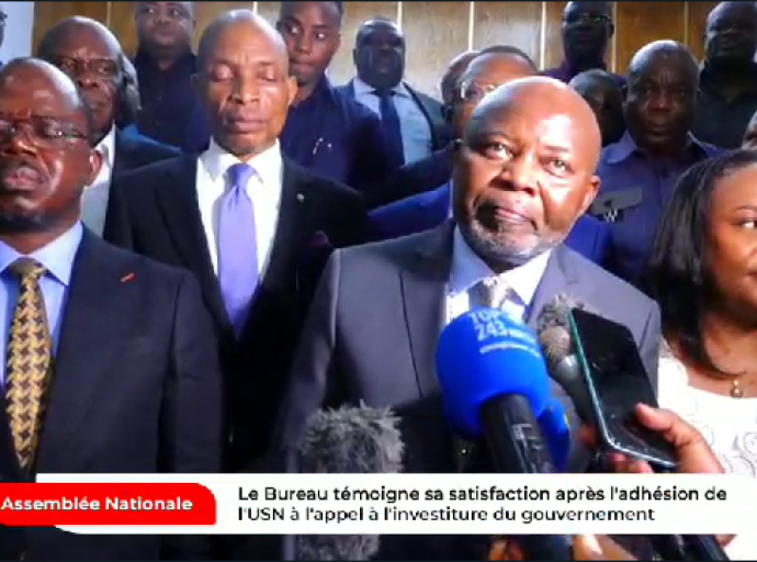Engagement exprimé devant Vital Kamerhe, Assemblée Nationale : les Regroupements politiques de l’Union Sacrée favorables à l’investiture du Gouvernement Suminwa 