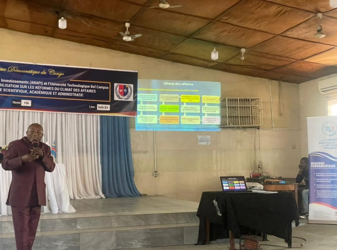 RDC : l’ANAPI encourage les étudiants de l’Université Bel Campus à l’entrepreneuriat  