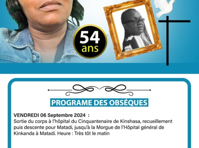 Maman Caddie Nsamba sera inhumé à Matadi : le programme des obsèques est là ! 