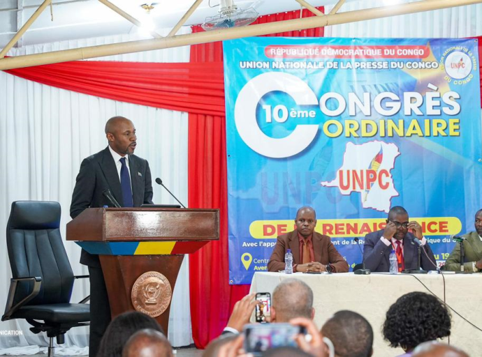 10ème Congrès ordinaire de l’UNPC, RDC : Patrick Muyaya encourage un débat sain et constructif pour une véritable renaissance du secteur de la presse !