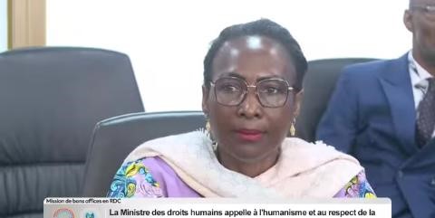 Mission de bons offices de l’APF, RDC : la Ministre des Droits Humains appelle à l’humanisme et au respect de la sacralité de la vie humaine