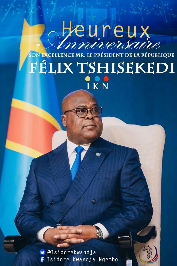 Meilleurs vœux Excellence Monsieur le Président de la République, Chef de l’Etat, Félix-Antoine Tshisekedi Tshilombo