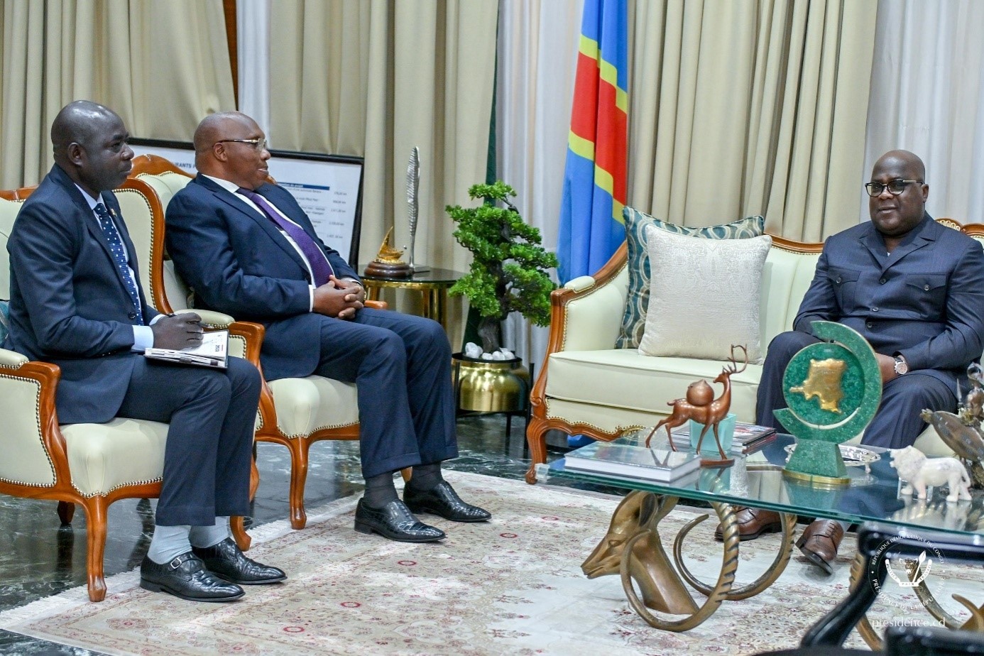 Arrivé fin mandat en tant que Diplomate accrédité en RDC, Kinshasa-Brazzaville : Cyprien Sylvestre Mamina remercie et félicite Félix Tshisekedi pour la qualité des relations bilatérales !